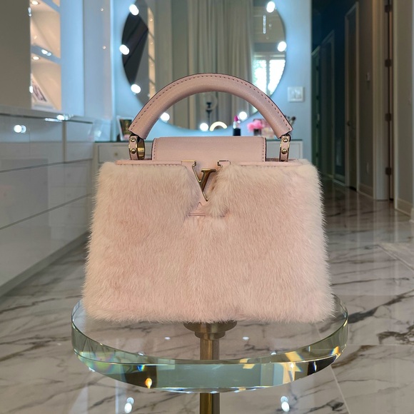 Louis Vuitton Handbags - NEW Louis Vuitton Mink Fur Capucines Mini with Crossbody Strap